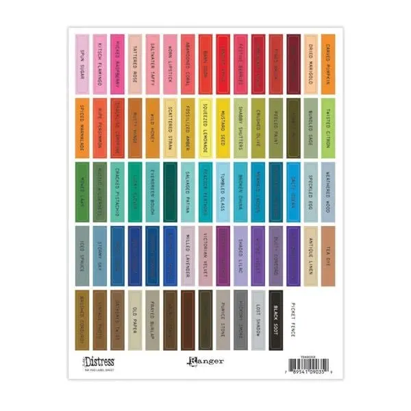 Distress Ink Pad Label Set - Black 1