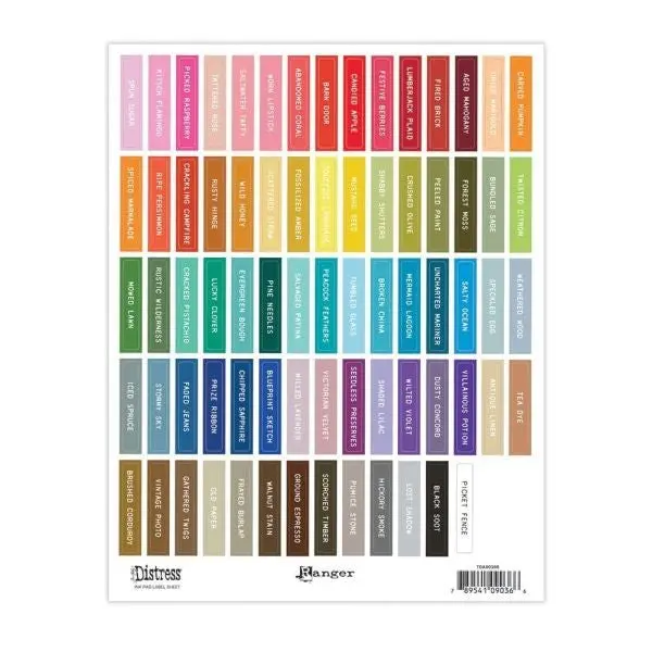 Distress Ink Pad Label Set - White 1
