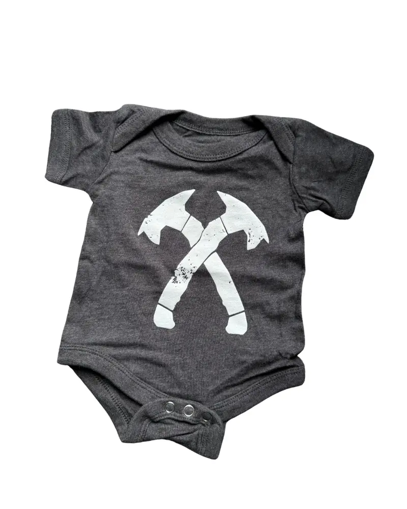 Distressed Original Crossed Hawks Onesie 1