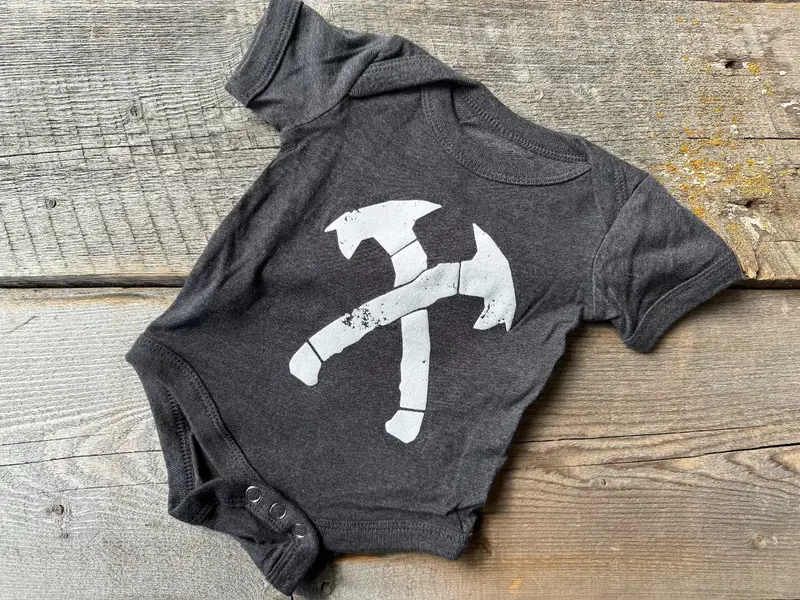 Distressed Original Crossed Hawks Onesie 2