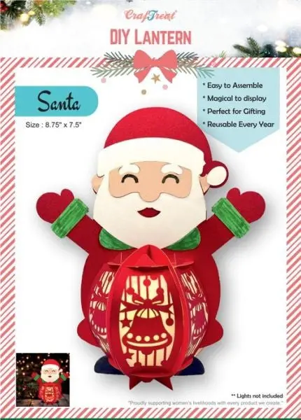 Diy Paper Lanterns - Santa 1