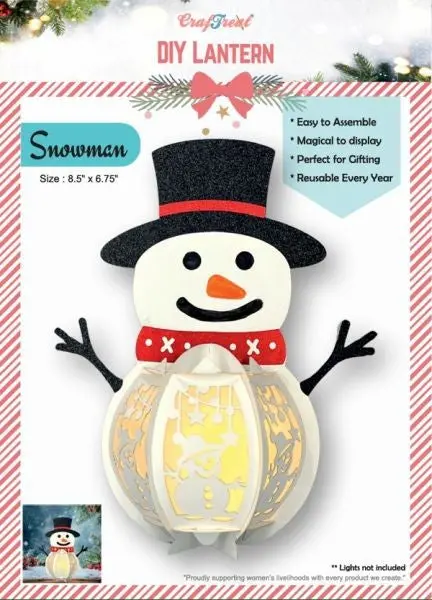 Diy Paper Lanterns - Snowman 1