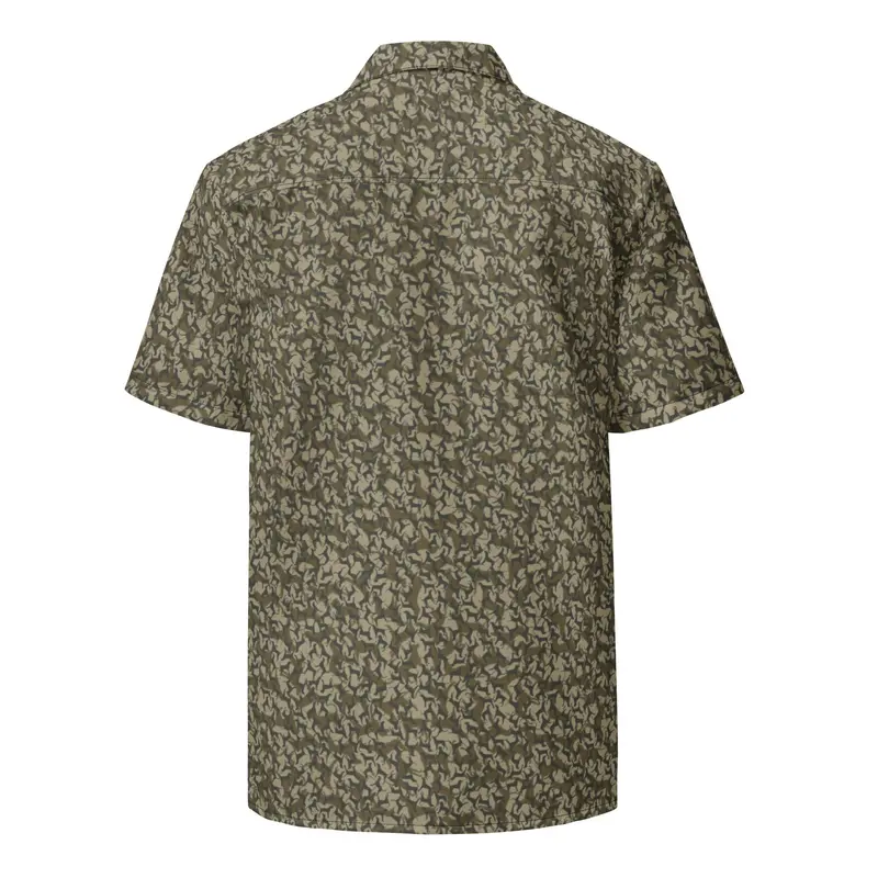 Dog Camo - Short Sleeve Button Up Shirt 2