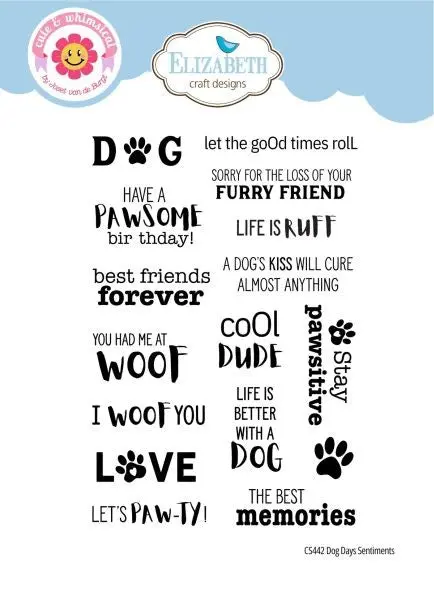 Dog Days Collection - Dog Days Sentiments Clear Stamps 1