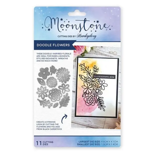 Doodle Flowers - Moonstone Dies 1