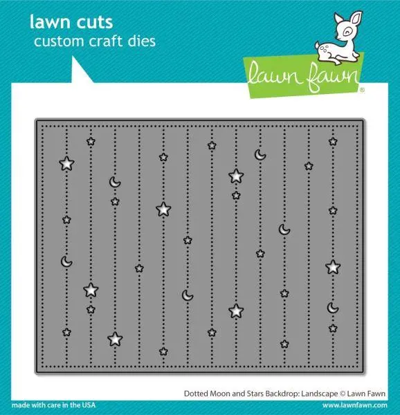 Dotted Moon And Stars Backdrop:  Landscspe - Lawn Cuts 1
