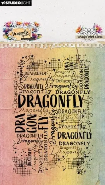 Dragonfly Dreams - Clear Stamps - Grunge Word Clouds 1