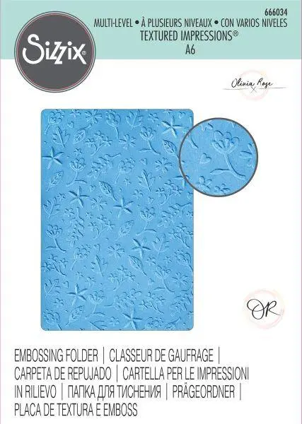 Drifting Leaves - Multilevel Textured Impressions Embossing Folder 1