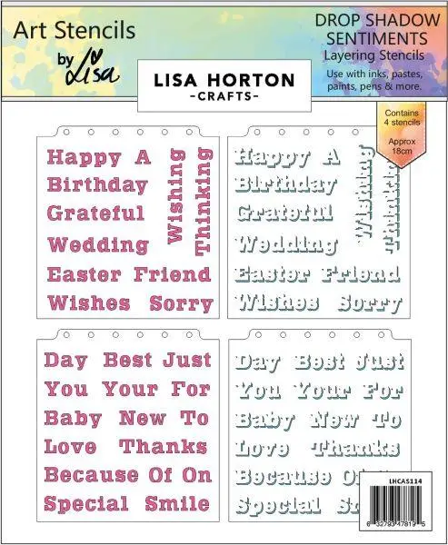 Drop Shadow Sentiments - Layering Stencils 1