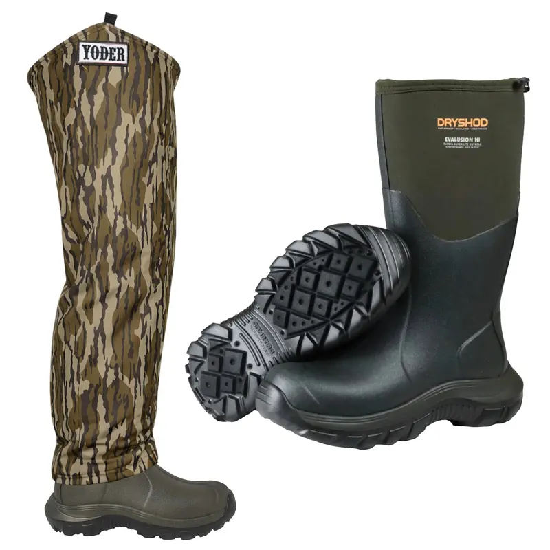 Dryshod Evalusion Boots With Yoder Bottomland Chaps 1