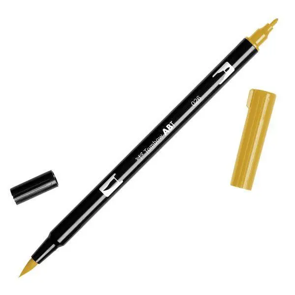 Dual Brush Marker - Yellow Gold - 026 1