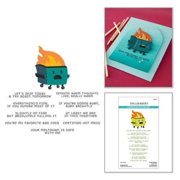 Dumpster Fire - Clear Stamp & Die Set 1