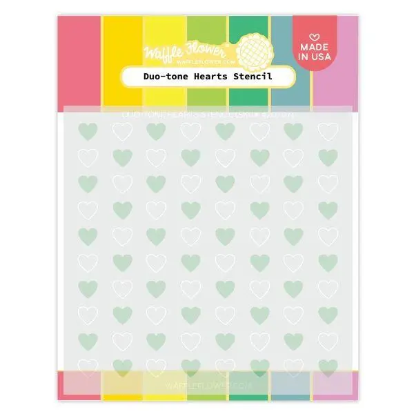 Duo-Tone Hearts Stencil 1