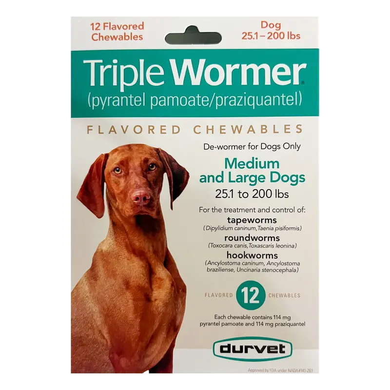 Durvet Triple Wormer Flavored Chewable 1