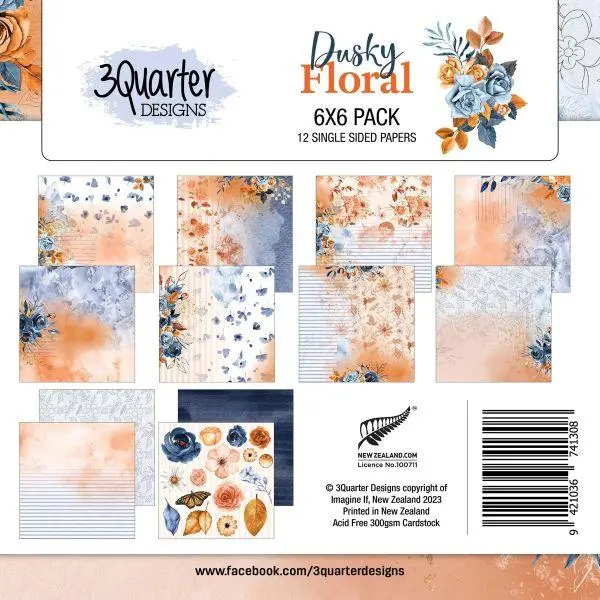 Dusky Floral - 6X6 Paper Pad 1