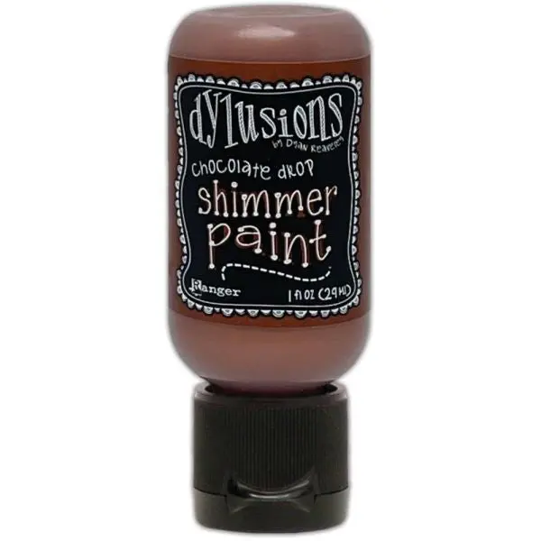 Dylusions Shimmer Paint - Chocolate Drop 1