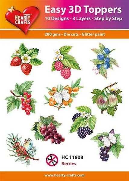 Easy 3D Toppers - Berries 1