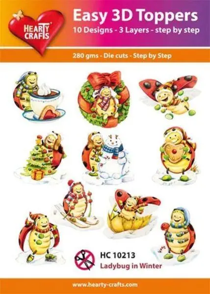 Easy 3D Toppers - Ladybug In Winter 1