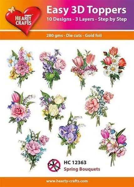 Easy 3D Toppers - Spring Bouquets 1