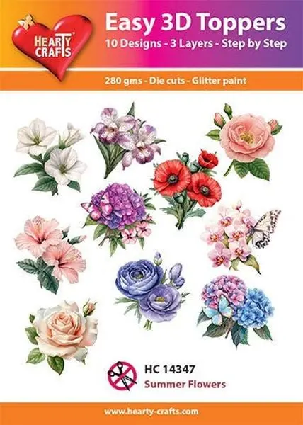 Easy 3D Toppers - Summer Flowers 1