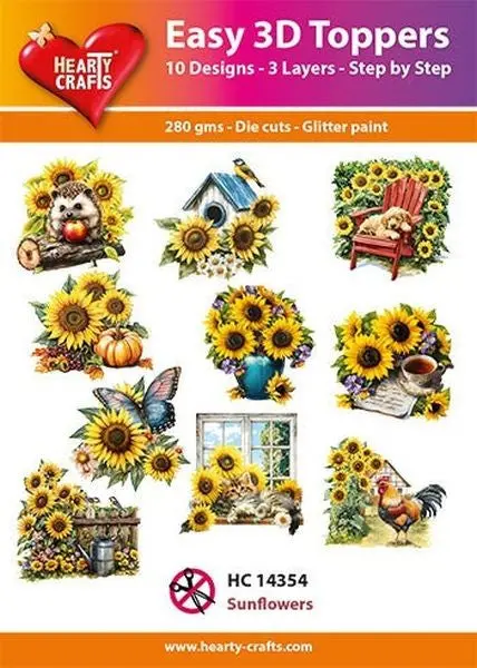 Easy 3D Toppers - Sunflowers 1