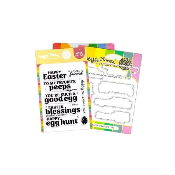 Egg Hunt Sentiments - Stamp & Die Combo 1