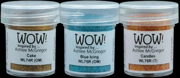 Embossing Powder Trios - Birthday Cake 1