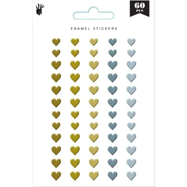 Enamel Hearts - Gold/Silver 1