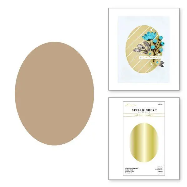 Essential Glimmer Solid Oval Glimmer Hot Foil Plate 1