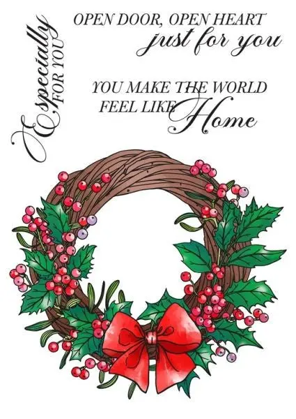 Everwelcome Wreath - Clear Stamps 1