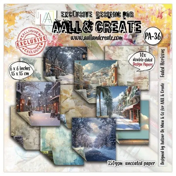 Faded Horizons - 6X6 Design Paper 1