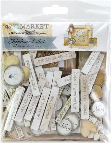 Faded Memory Lane - Chipboard Assortment 1