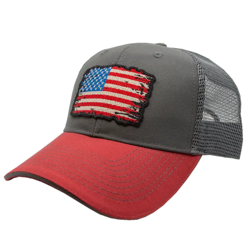 Faded Patch Cap - December Sky/Red 1
