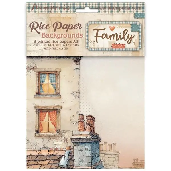 Family - A6 Mini Rice Paper - Backgrounds 1