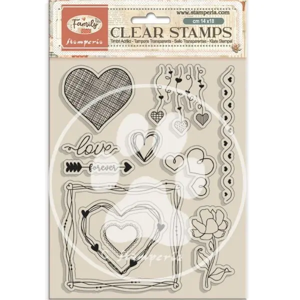 Family - Clear Stamps - Hearts 1