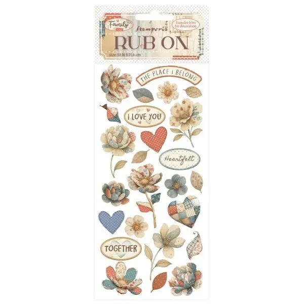 Family - Rub Ons - Patchwork Flowers 1
