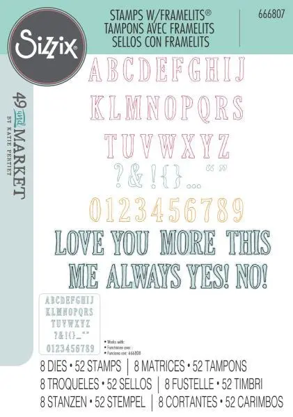 Fine Line Alpha 01 - Stamp & Die Set 1