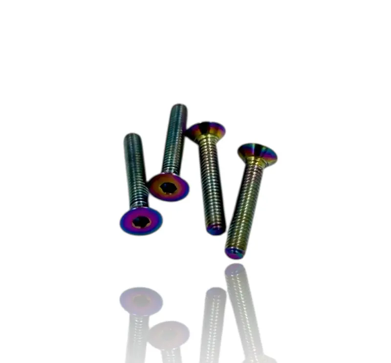 Flat Top Titanium Flat Head Screw Packs (4Pcs) 1