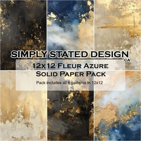 Fleur Azure - 12X12 Collection Pack - Solids 1