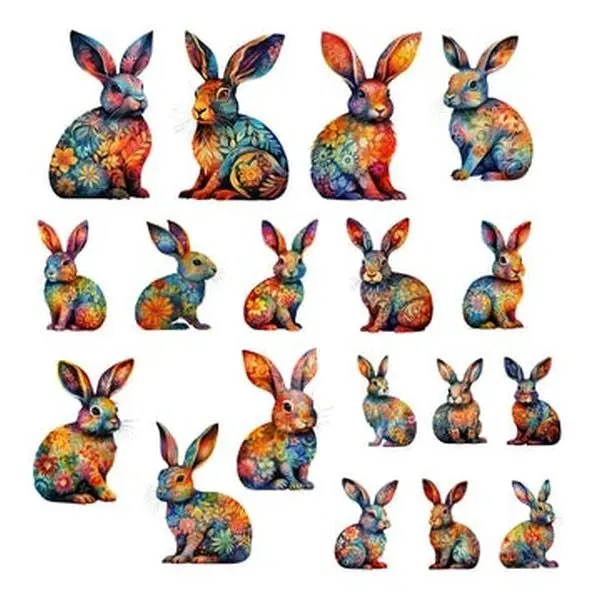 Floral Bunnies Ephemera 1