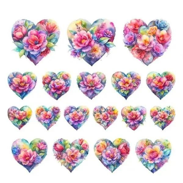 Floral Hearts - Ephemera 1