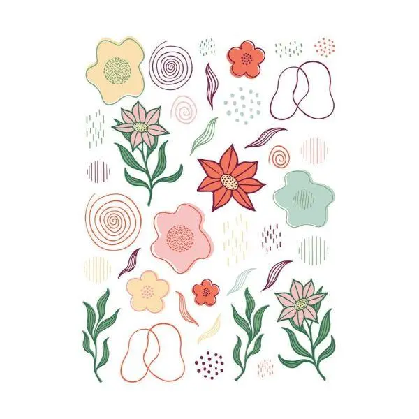 Flowers And Swirls - Hero Transfers 1