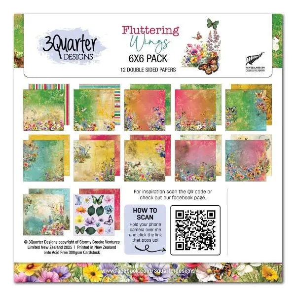 Fluttering Wings - 6X6 Collection Pack 1