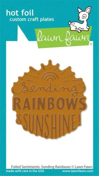Foiled Sentiments:  Sending Raibows Hot Foil Plate 1