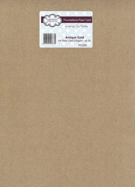 Foundation A4 Pearl Cardstock - Antique Gold 1