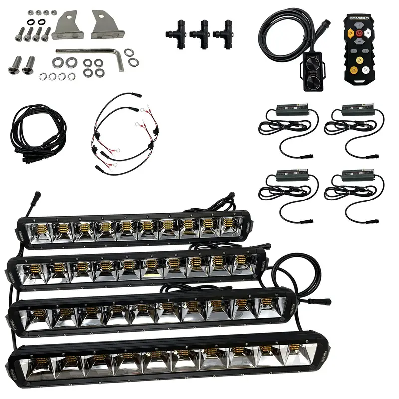 Foxpro Mud Cutter Light Kit (4 Pack) 2810/3380/4408 Lumens White/Amber/Mixed Led 1