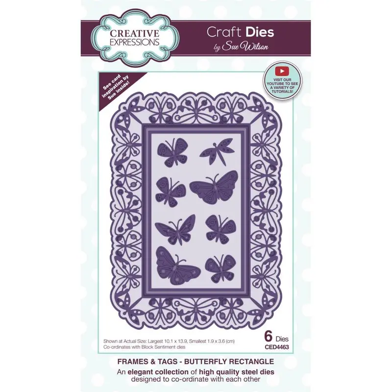 Frames & Tags - Butterfly Rectangle Dies 1