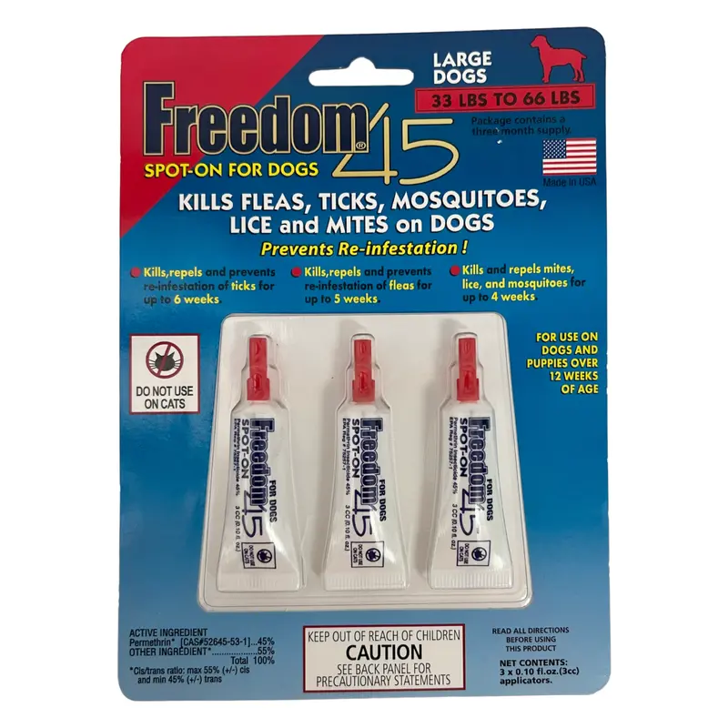 Freedom 45 Spot-On For Large Dogs (3 Pack) 1