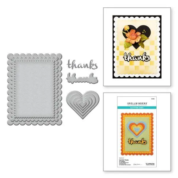 From The Garden Collection - Heartfelt Thanks & Scallops Dies 1