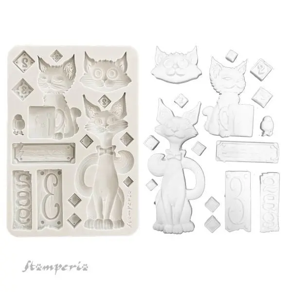 Furry Friends - A5 Silicone Mould - Cats 1
